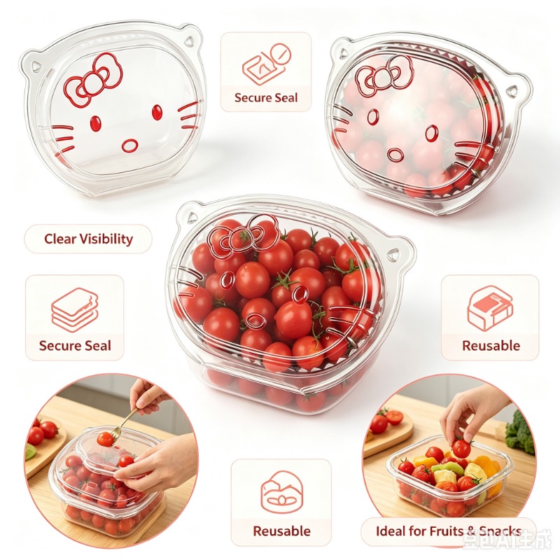 10pcs Storage Box Cute Anime K - огляд і ціна Model Kitchen Set Pvc