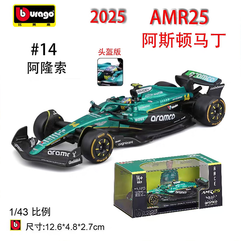Bburago 1:43Aston Martin AMR25 - огляд і ціна Model Kit F1