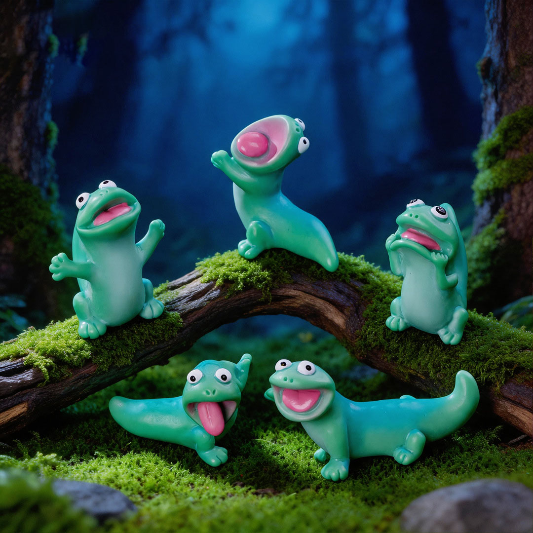 5pc Cartoon Funny Green Lizard - огляд і ціна Model Kit Lizard