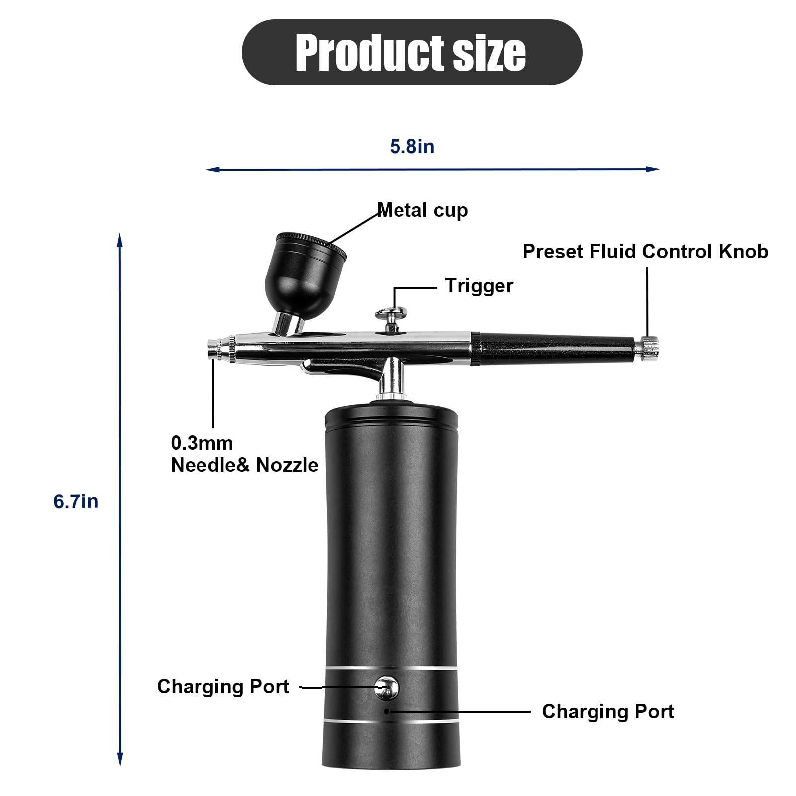 Airbrush Kit Rechargeable Cord - огляд і ціна Airbrush Compressor Kit