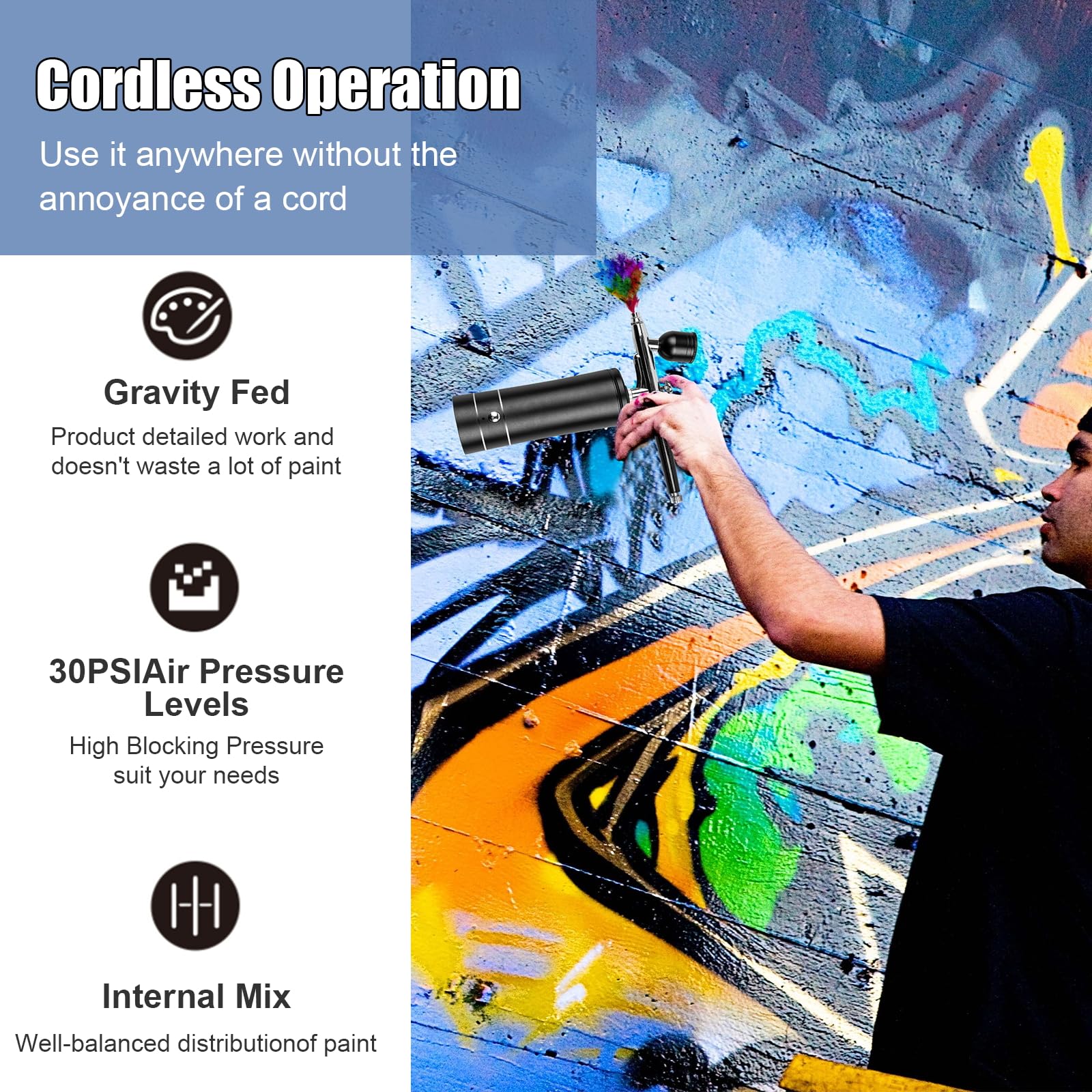 Airbrush Kit Rechargeable Cord - огляд і ціна Airbrush Compressor Kit